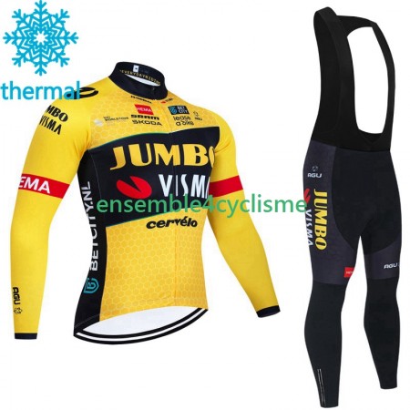 Tenue Maillot M/L + Collant à Bretelles Hiver Thermal Fleece Jumbo Visma 2023 Tenue Maillot M/L + Collant à Bretelles Hiver Thermal Fleece Jumbo Visma 2023